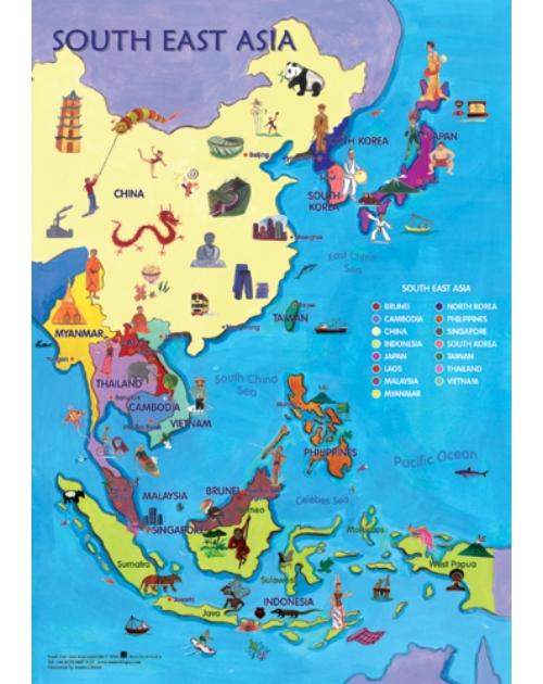 Map of Southeast Asia, World Maps