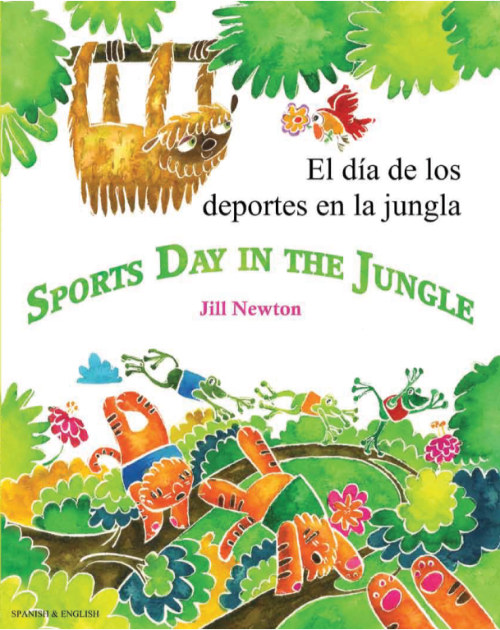Sports Day in the Jungle - Bilingual Children's Book available in Arabic, Bulgarian, Czech, French, Hungarian, Nepali, Russian, Spanish, and many other languages. Inspiring story for diverse classrooms